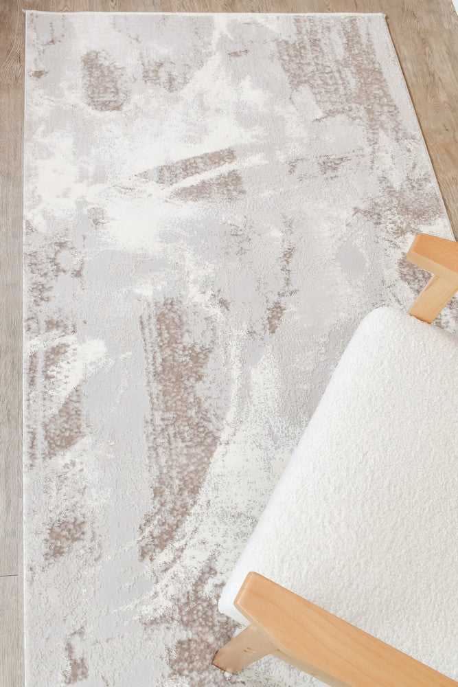 Eternal Brushstroke Beige Grey Modern Rug - Turkish-inspired modern rug from Treasures of Turkey