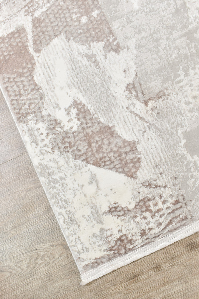 Eternal Brushstroke Beige Grey Modern Rug - Turkish-inspired modern rug from Treasures of Turkey