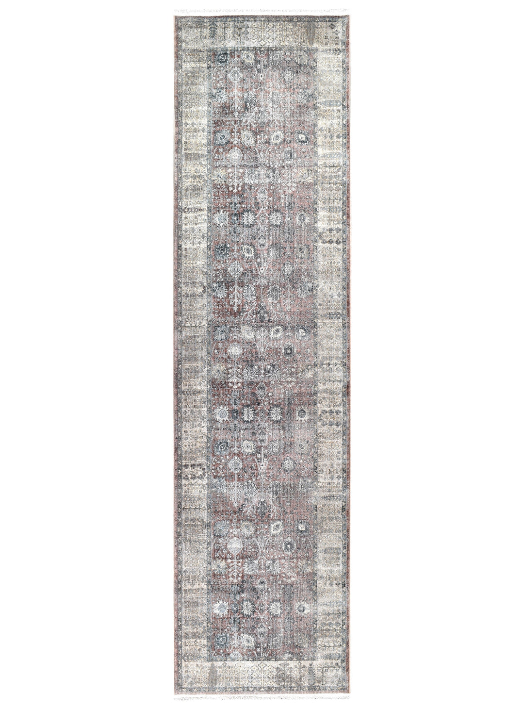 Novara Rose Balm Runner - Turkish-inspired hallway runner rug from Treasures of Turkey