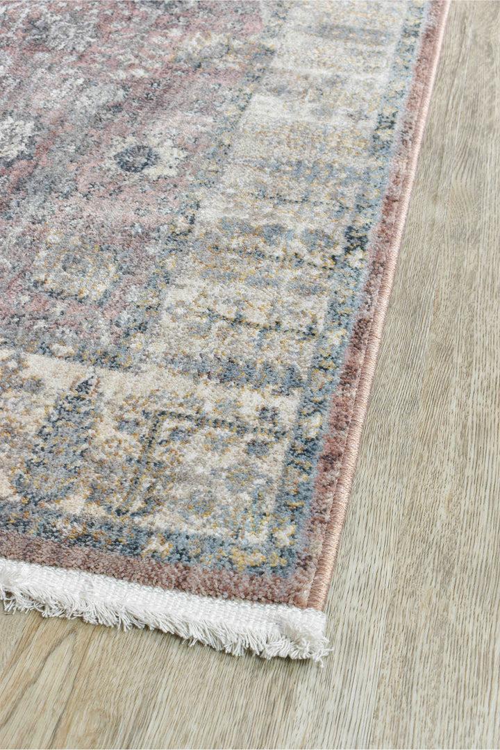 Novara Rose Balm Runner - Turkish-inspired hallway runner rug from Treasures of Turkey