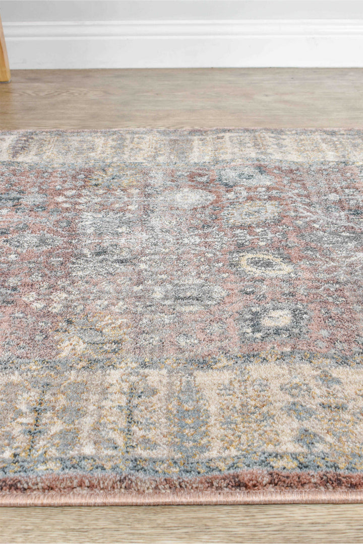 Novara Rose Balm Runner - Turkish-inspired hallway runner rug from Treasures of Turkey