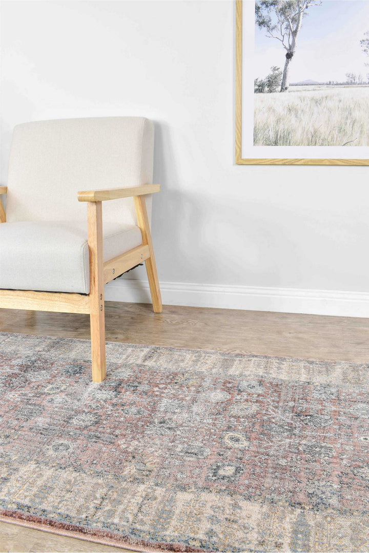 Novara Rose Balm Rug - Turkish-inspired traditional rug from Treasures of Turkey