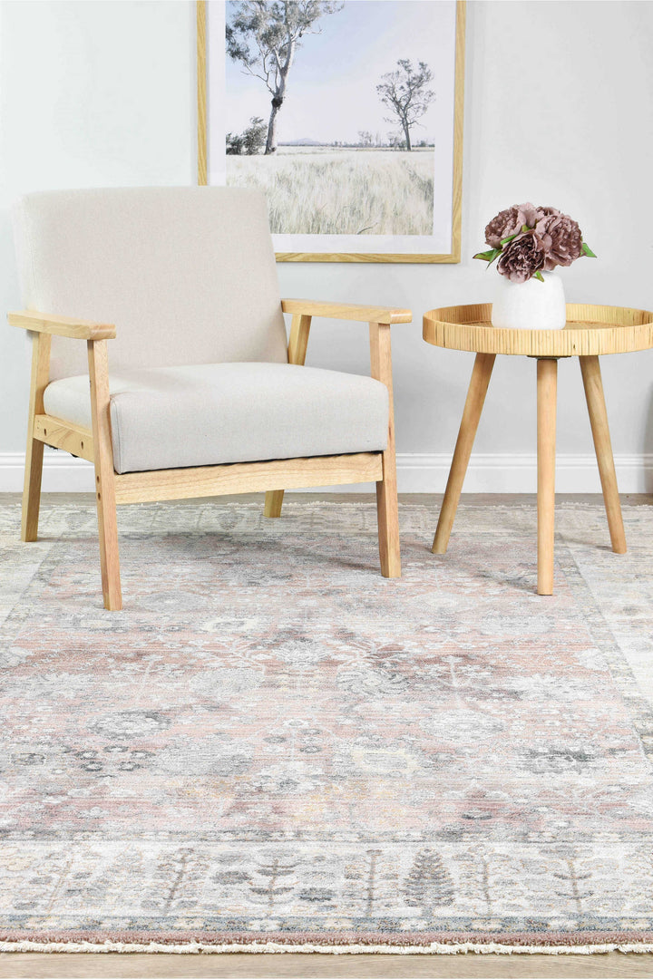 Novara Rose Balm Rug - Turkish-inspired traditional rug from Treasures of Turkey