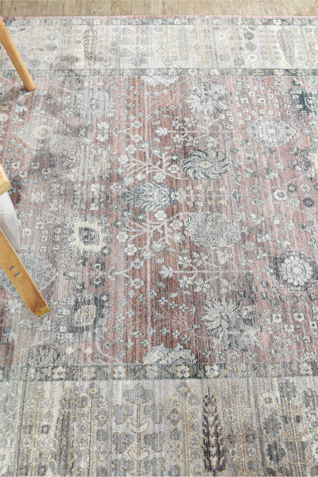 Novara Rose Balm Rug - Turkish-inspired traditional rug from Treasures of Turkey
