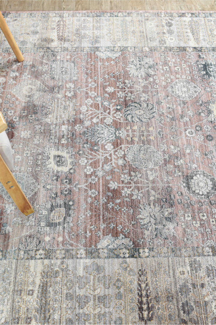Novara Rose Balm Rug - Turkish-inspired traditional rug from Treasures of Turkey