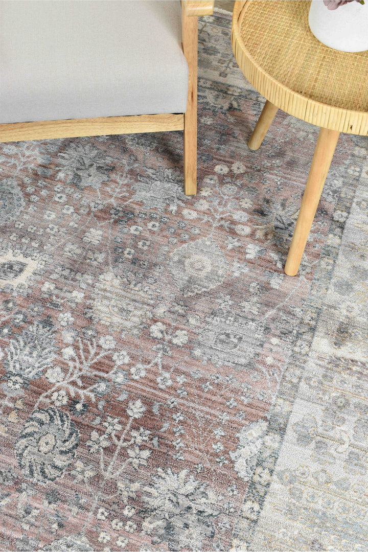 Novara Rose Balm Rug - Turkish-inspired traditional rug from Treasures of Turkey