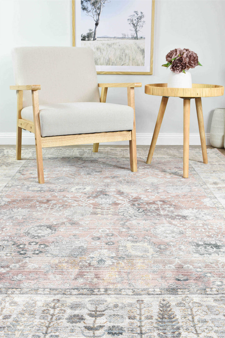 Novara Rose Balm Rug - Turkish-inspired traditional rug from Treasures of Turkey