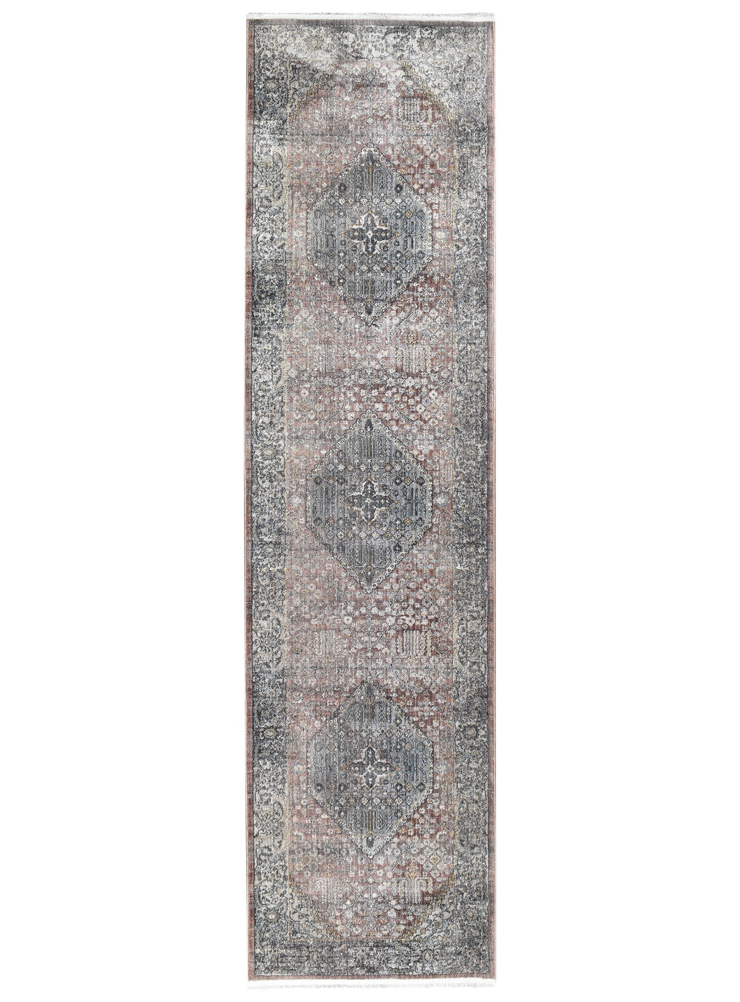 Novara Legacy Rose Runner - Turkish-inspired hallway runner rug from Treasures of Turkey