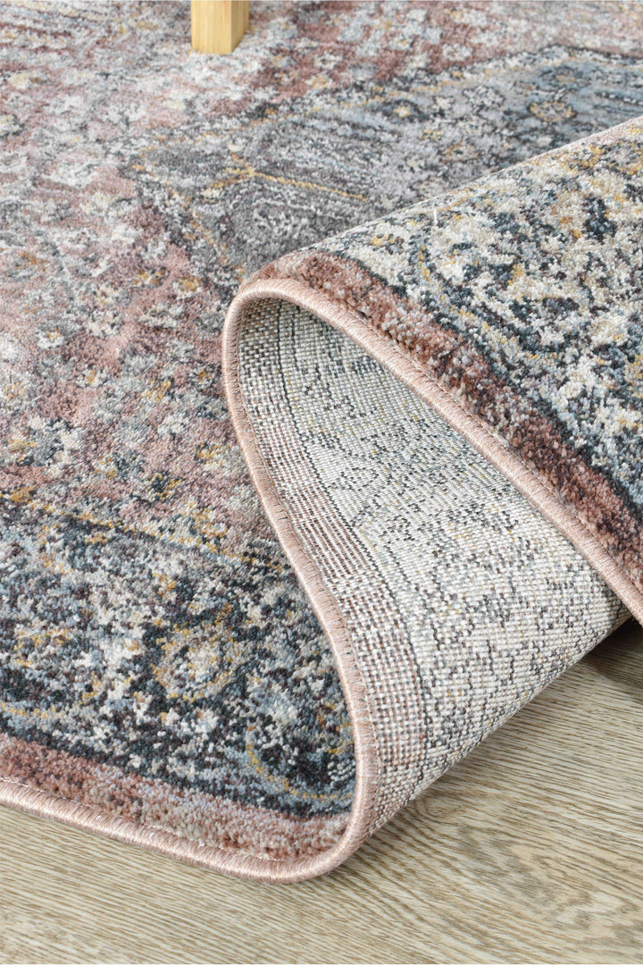 Novara Legacy Rose Runner - Turkish-inspired hallway runner rug from Treasures of Turkey