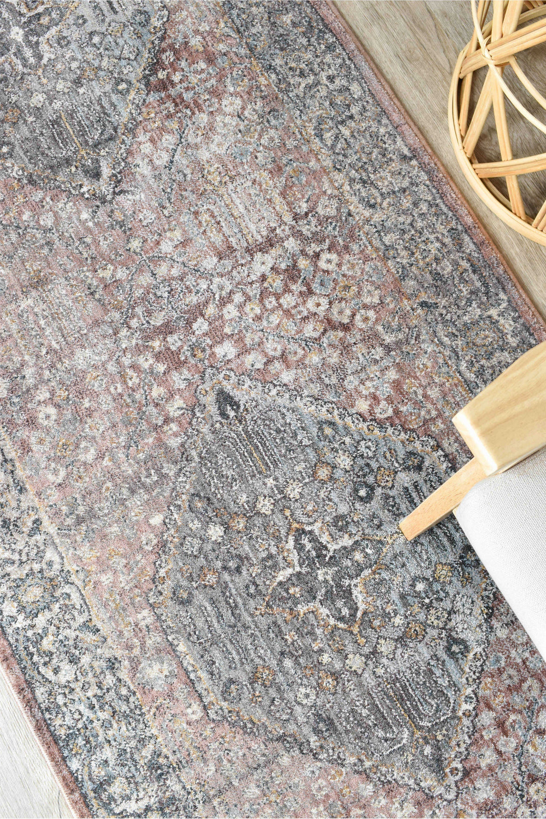 Novara Legacy Rose Rug - Turkish-inspired traditional rug from Treasures of Turkey