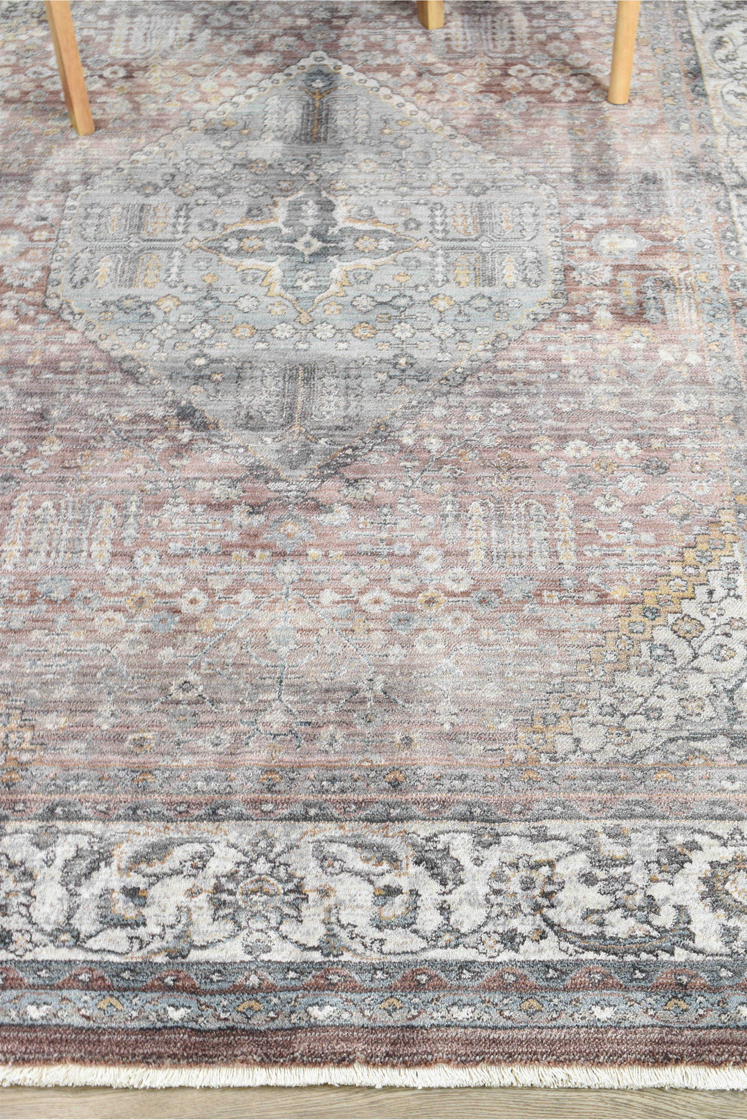Novara Legacy Rose Rug - Turkish-inspired traditional rug from Treasures of Turkey