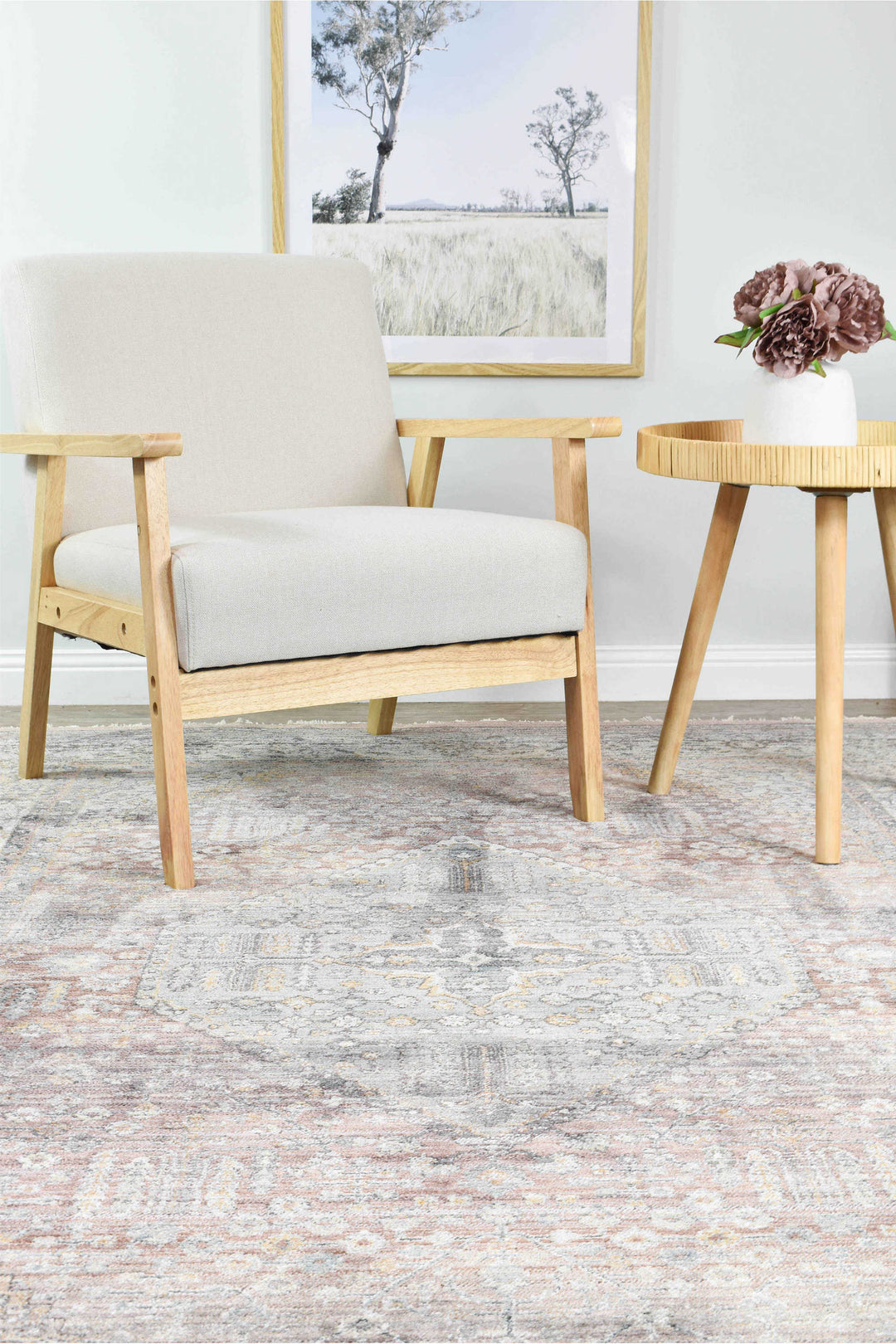 Novara Legacy Rose Rug - Turkish-inspired traditional rug from Treasures of Turkey