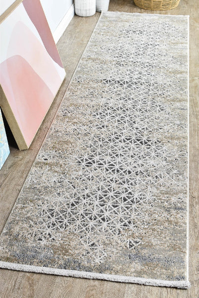 Havana 227A Beige Trellis Runner