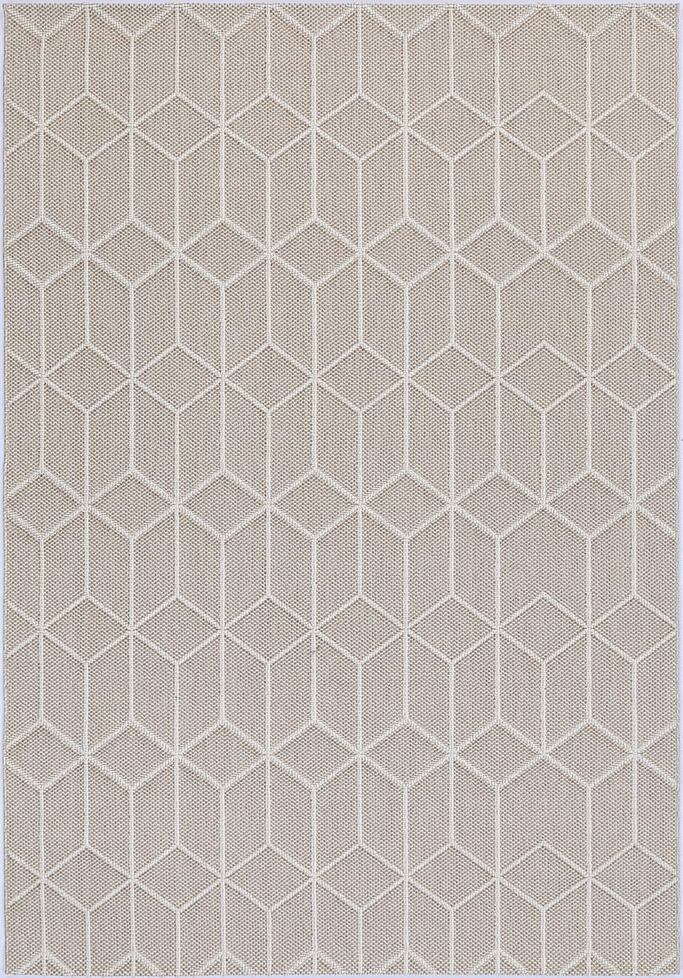 Vanuatu Maemae Beige Geometric Flatweave Rug