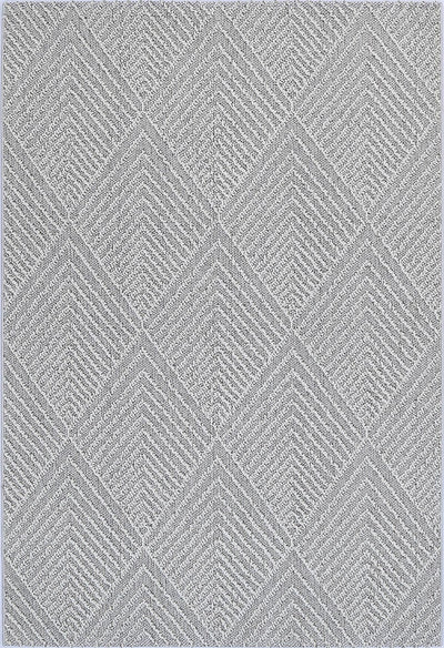 Vanuatu Kini Grey Geometric Flatweave Rug