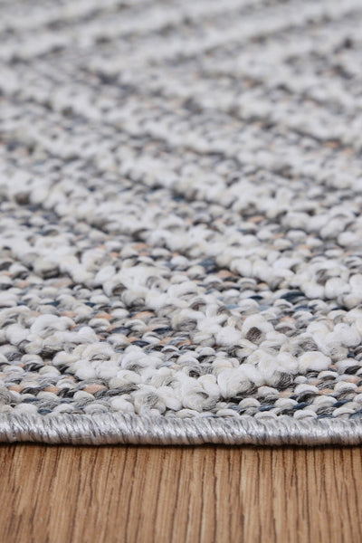 Vanuatu Menapi Ash Geometric Flatweave Rug