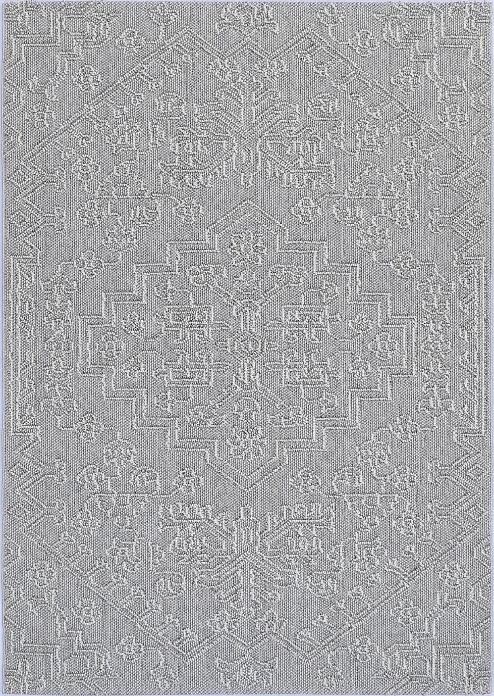 Vanuatu Nori Grey Tribal Flatweave Rug