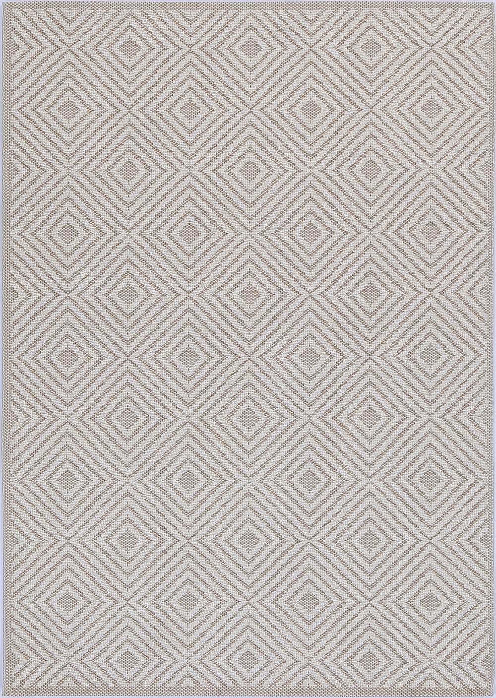 Vanuatu Wickham Beige Geometric Flatweave Rug