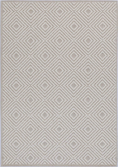 Vanuatu Wickham Beige Geometric Flatweave Rug