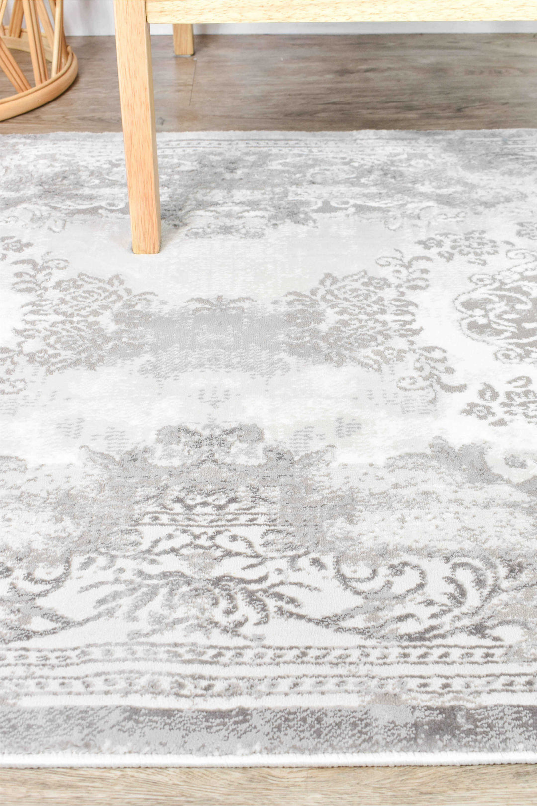 Finnegan Neutral Grey Rug - Turkish-inspired modern rug from Treasures of Turkey