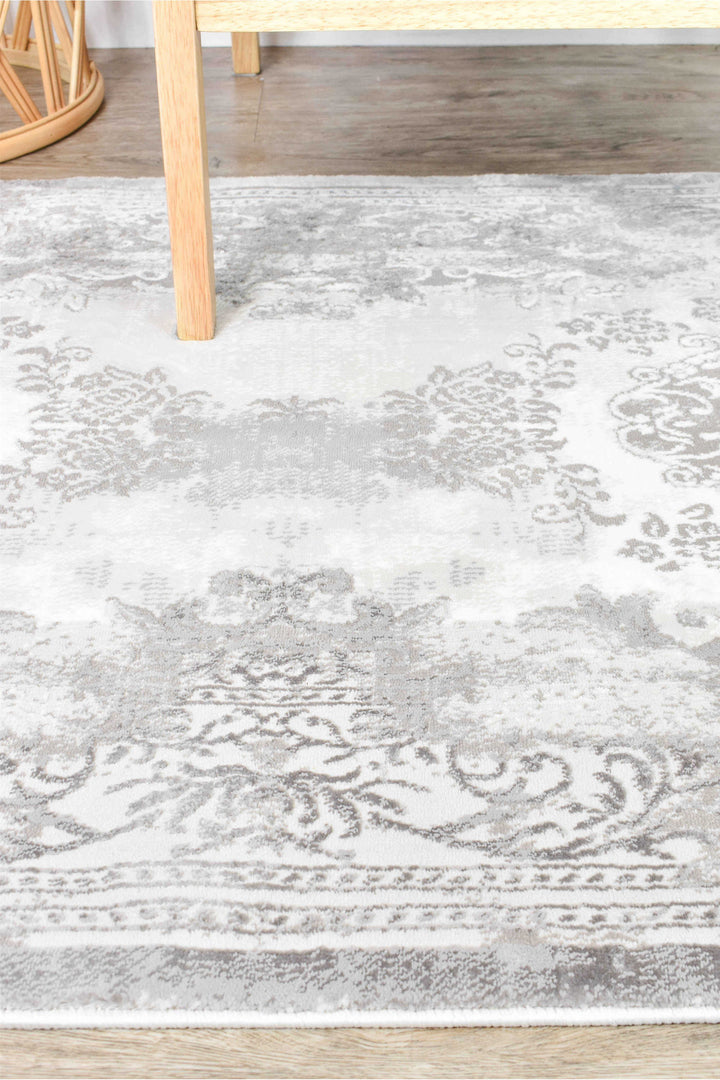 Finnegan Neutral Grey Rug - Turkish-inspired modern rug from Treasures of Turkey