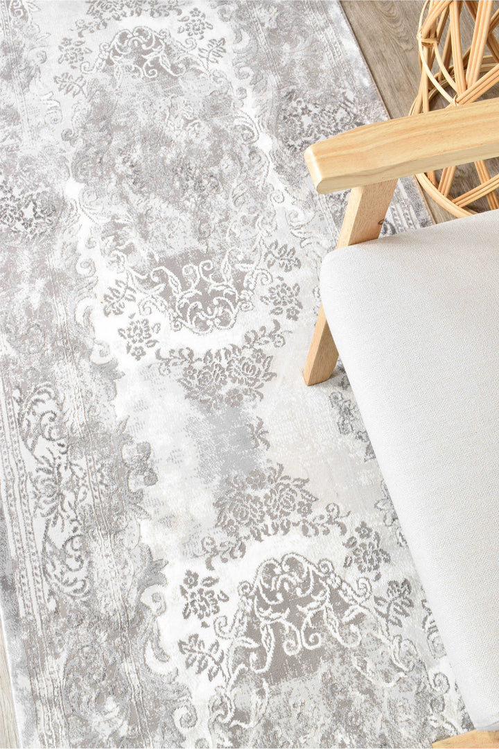 Finnegan Neutral Grey Rug - Turkish-inspired modern rug from Treasures of Turkey