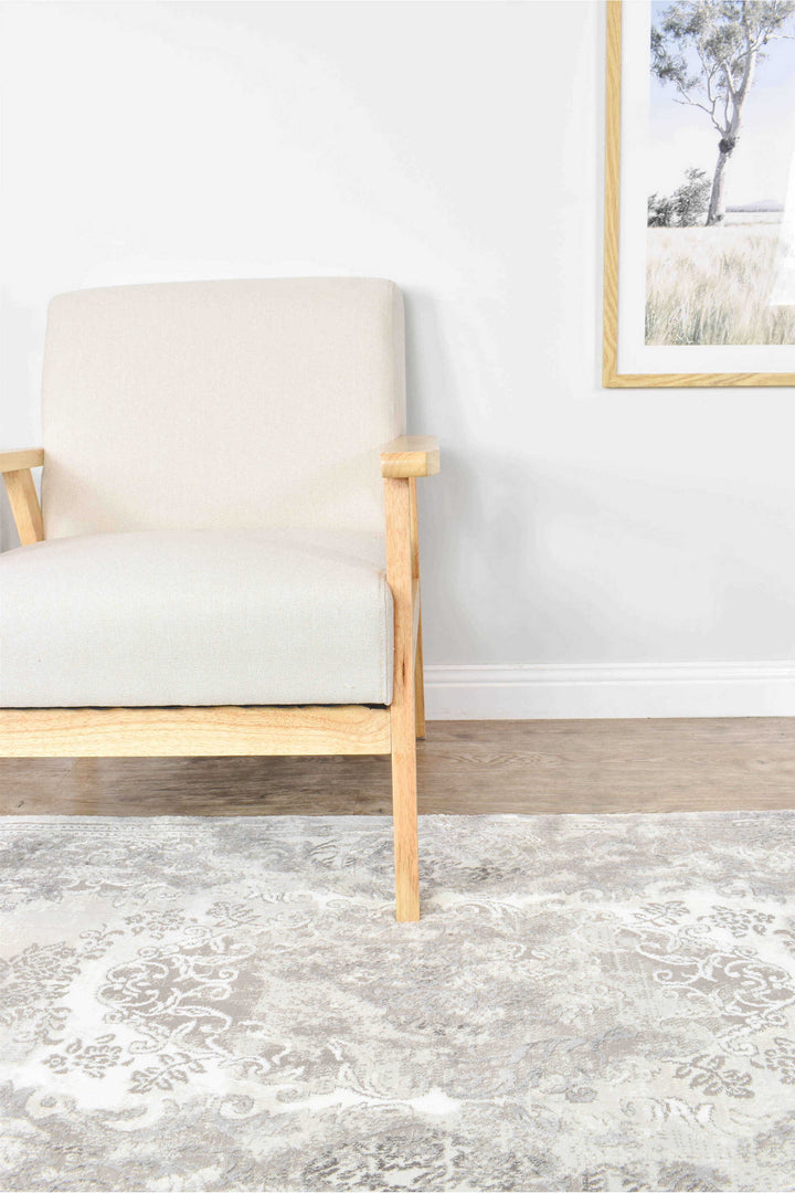 Finnegan Neutral Grey Rug - Turkish-inspired modern rug from Treasures of Turkey