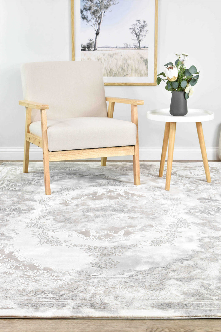 Finnegan Neutral Grey Rug - Turkish-inspired modern rug from Treasures of Turkey