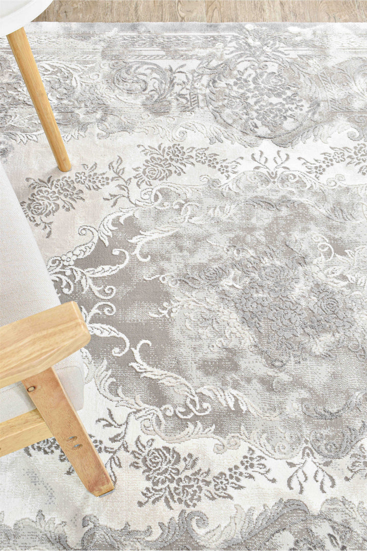 Finnegan Neutral Grey Rug - Turkish-inspired modern rug from Treasures of Turkey