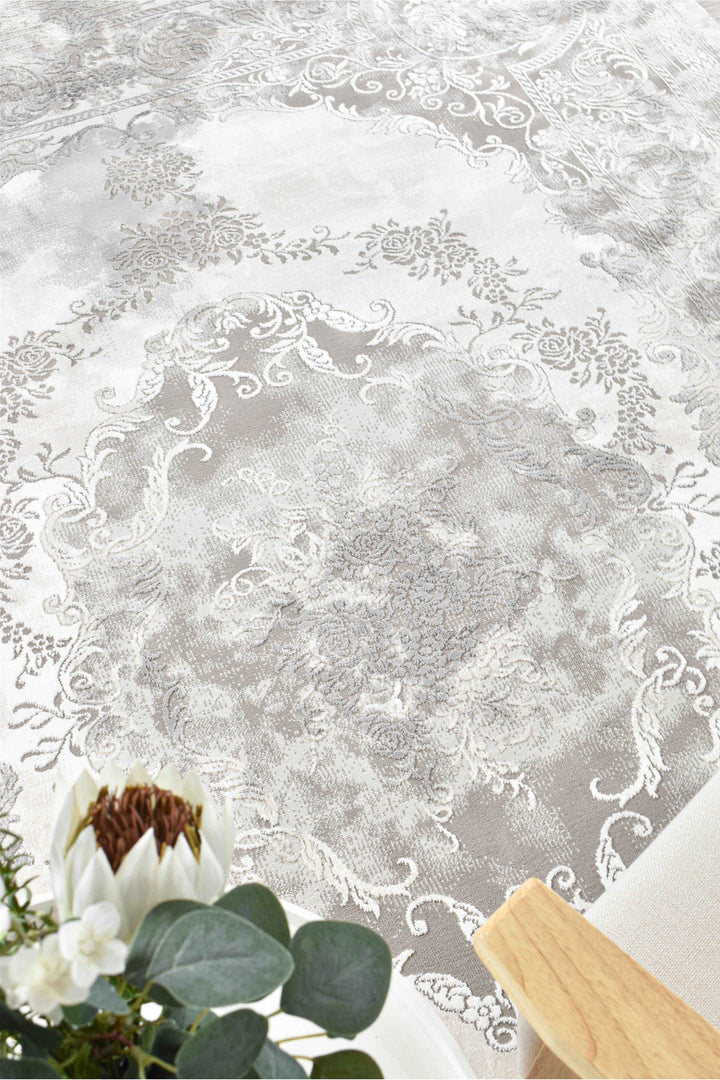 Finnegan Neutral Grey Rug - Turkish-inspired modern rug from Treasures of Turkey