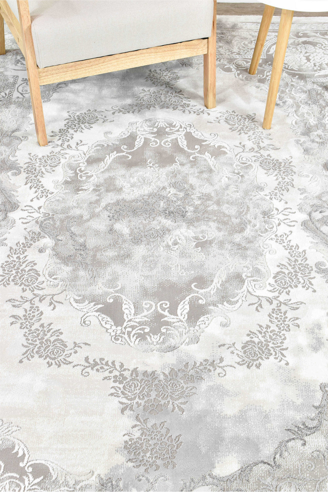 Finnegan Neutral Grey Rug - Turkish-inspired modern rug from Treasures of Turkey