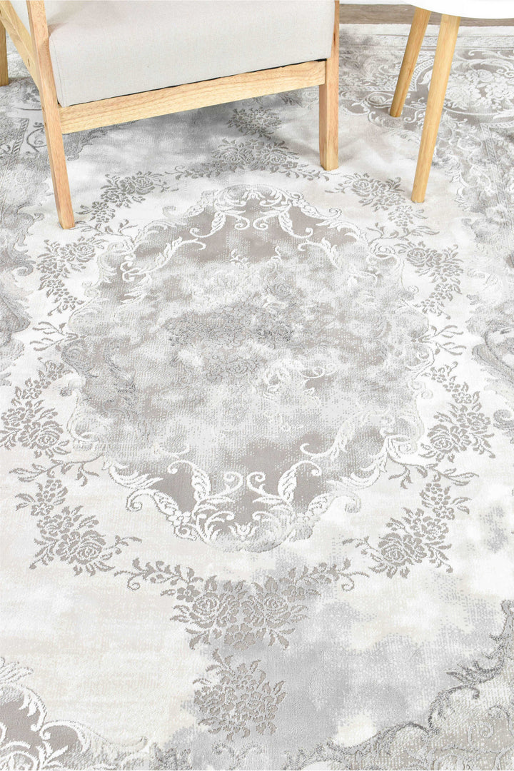 Finnegan Neutral Grey Rug - Turkish-inspired modern rug from Treasures of Turkey