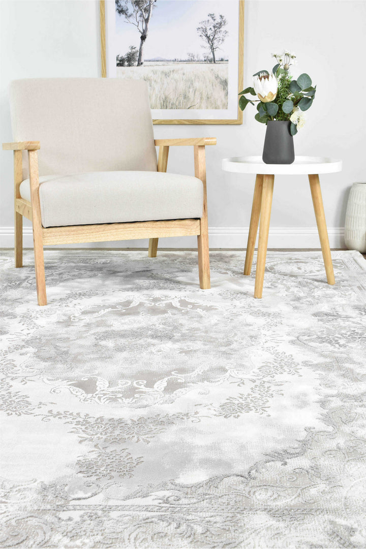 Finnegan Neutral Grey Rug - Turkish-inspired modern rug from Treasures of Turkey