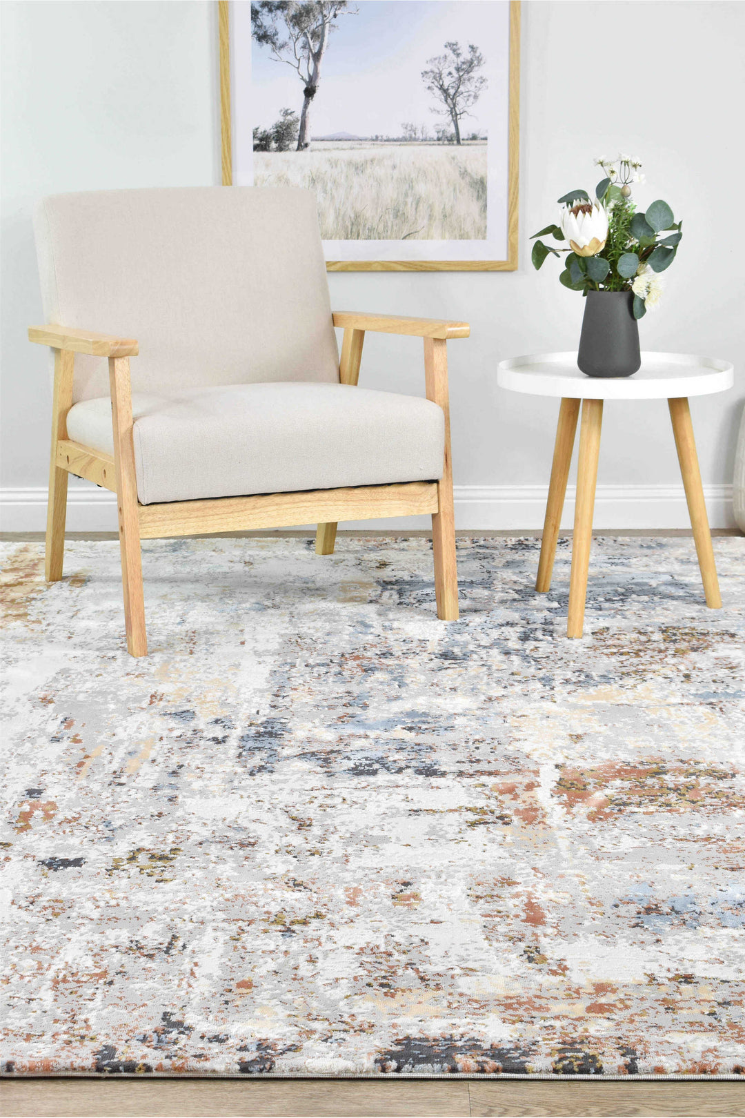 Finnegan Teak Water Rug - Turkish-inspired modern rug from Treasures of Turkey