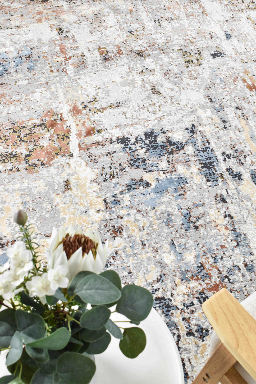 Finnegan Teak Water Rug - Turkish-inspired modern rug from Treasures of Turkey