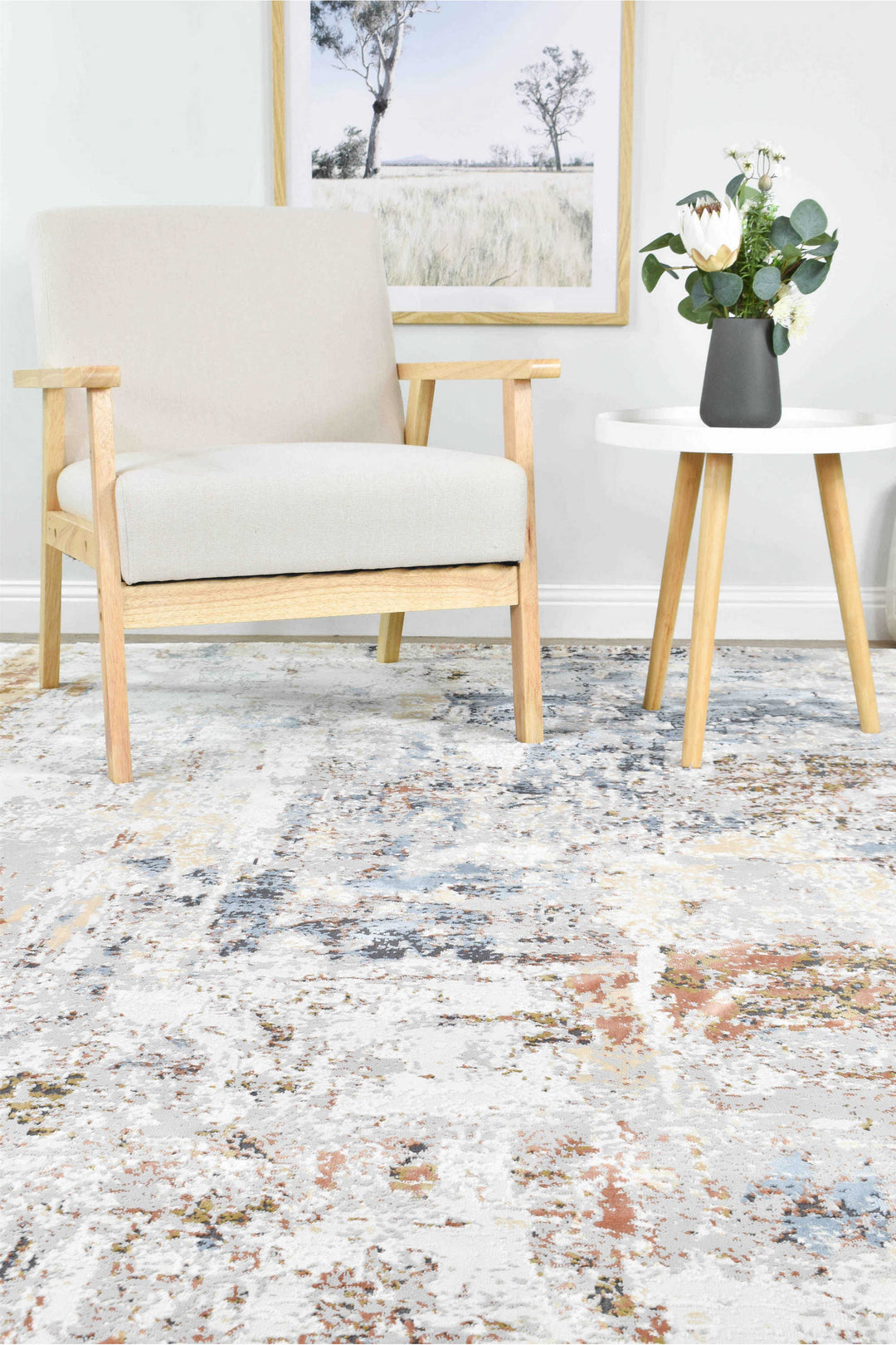 Finnegan Teak Water Rug - Turkish-inspired modern rug from Treasures of Turkey