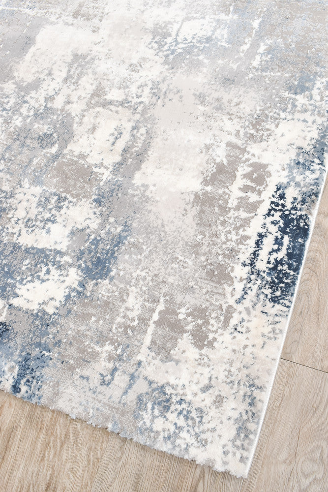 Eternal Misty Navy Grey Hallway Runner - Turkish-inspired hallway runner rug from Treasures of Turkey