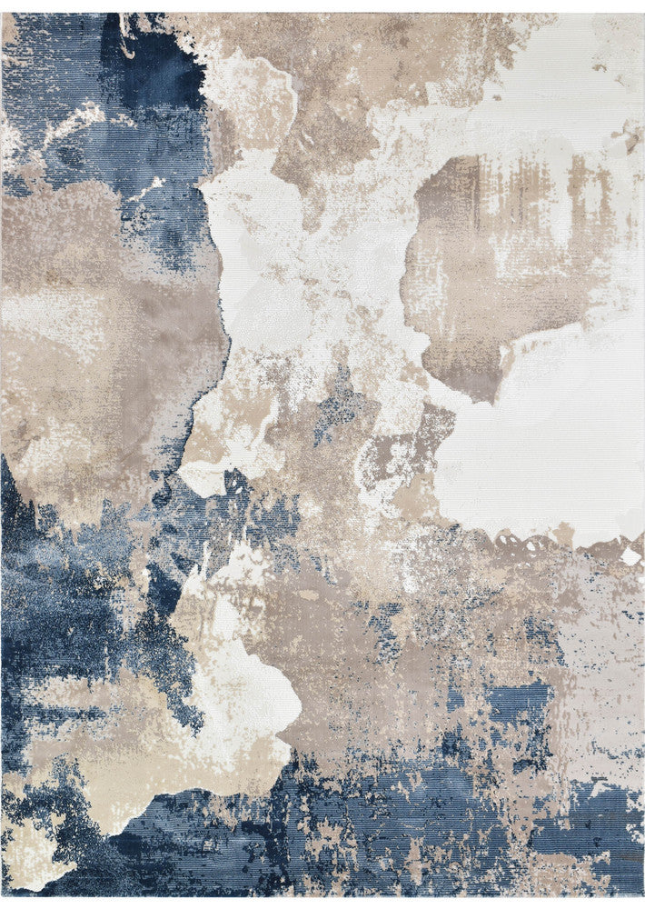 Eternal Cloud Navy Beige Modern Rug – Treasures of Turkey