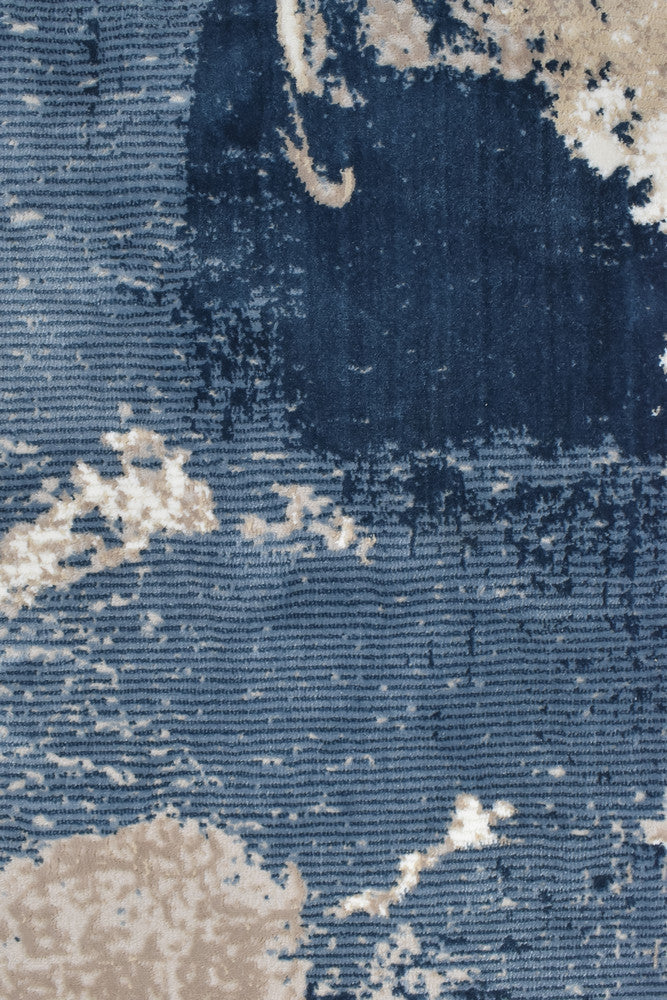 Eternal Cloud Navy Beige Modern Rug - Turkish-inspired modern rug from Treasures of Turkey