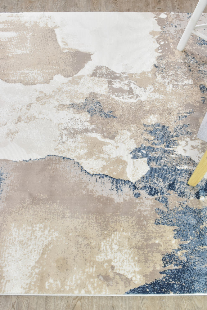 Eternal Cloud Navy Beige Modern Rug - Turkish-inspired modern rug from Treasures of Turkey