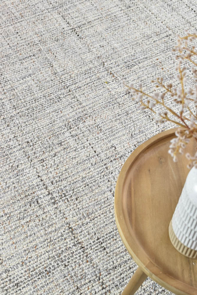 Marble Ivory Grey Rug - Turkish-inspired flatweave rug from Treasures of Turkey