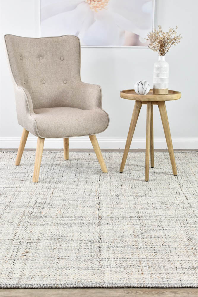Marble Ivory Grey Rug - Turkish-inspired flatweave rug from Treasures of Turkey