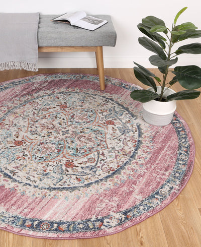 Konya Medalion Transitional Blush Rug Brand Ventures
