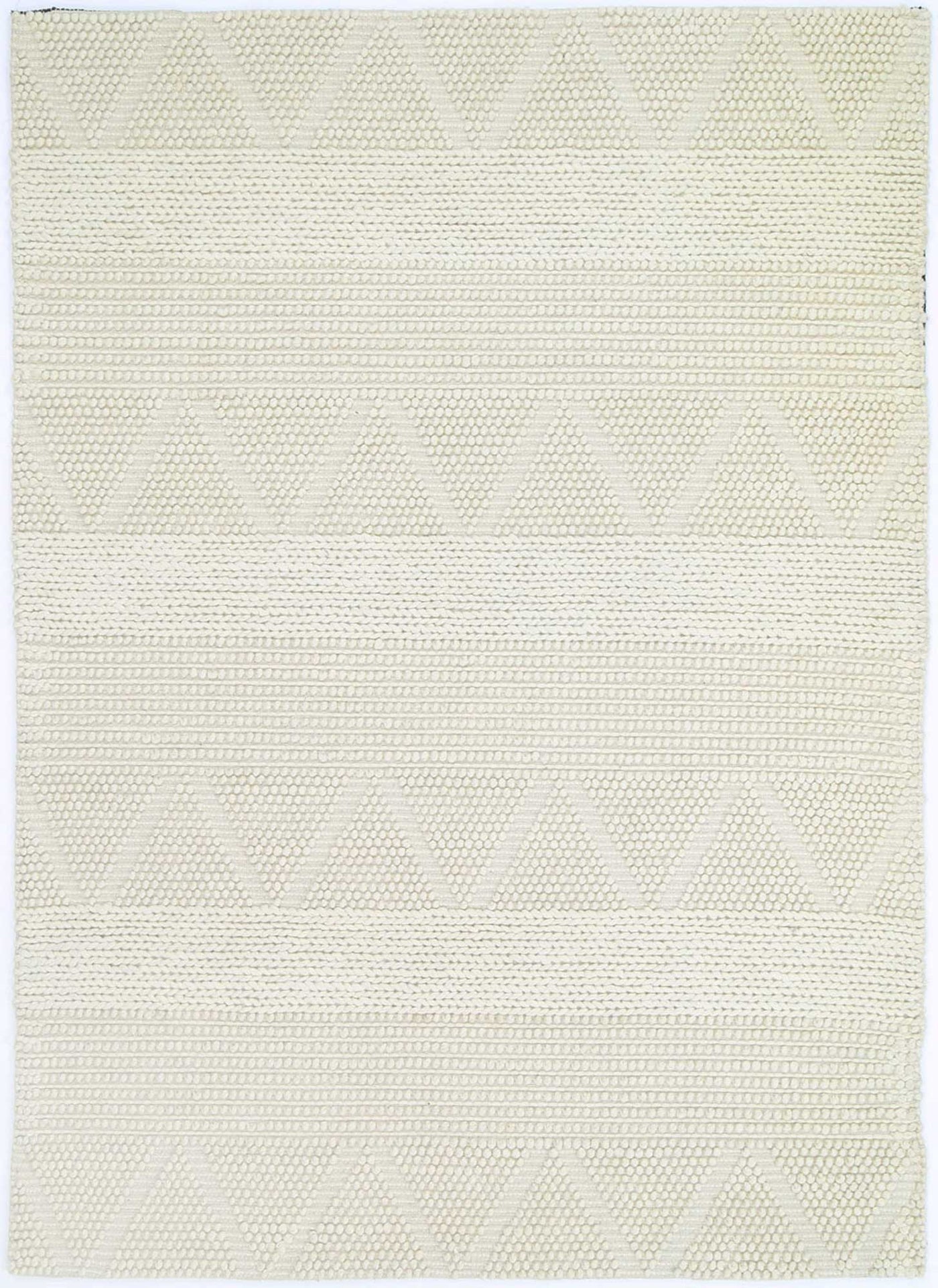 Himadri Chevron Ivory Contemporary Wool Blend Rug Brand Ventures