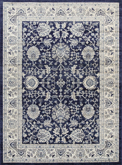 Delilah Navy Blue Traditional Rug Brand Ventures