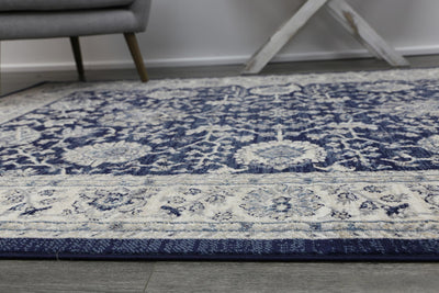 Delilah Navy Blue Traditional Rug Brand Ventures