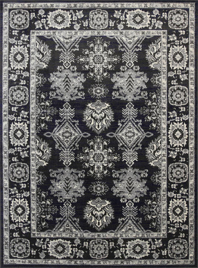 Delilah Traditional Navy Grey Rug Brand Ventures