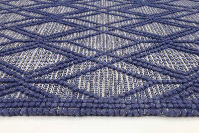 Himadri Trellis Blue Contemporary Wool Blend Rug Brand Ventures | Treasures of Turkey