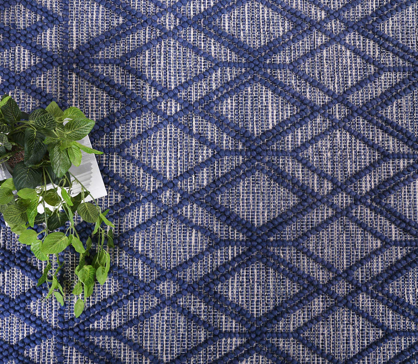 Himadri Trellis Blue Contemporary Wool Blend Rug Brand Ventures | Treasures of Turkey