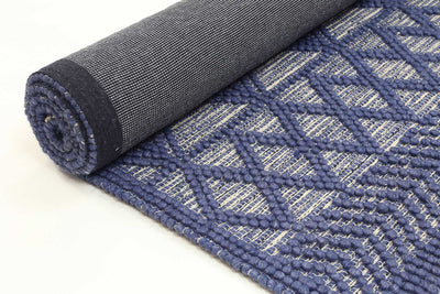 Himadri Trellis Blue Contemporary Wool Blend Rug Brand Ventures | Treasures of Turkey